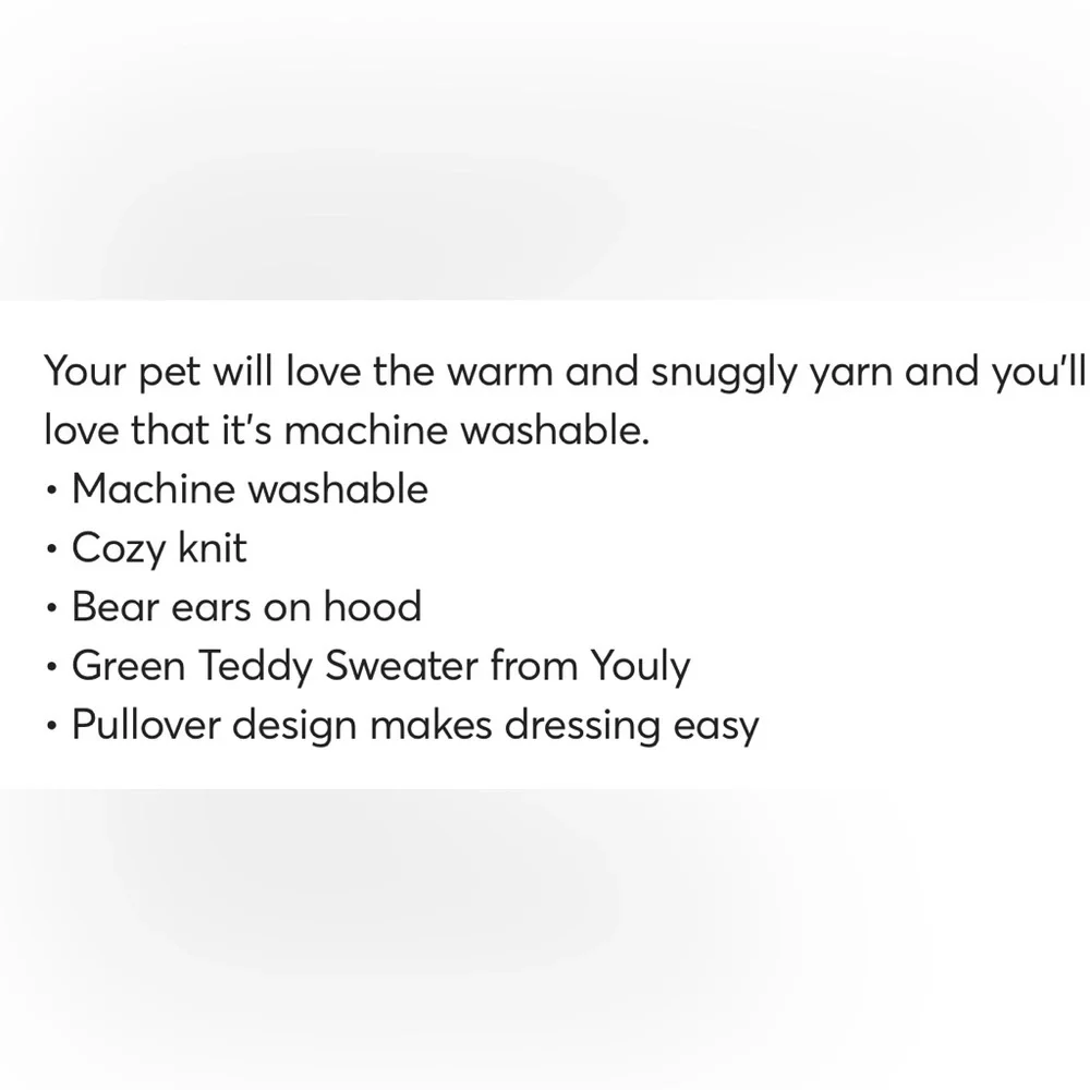 New Teddy hoodie green dog sweater XXS